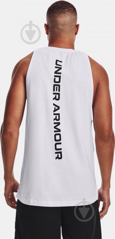 Майка Under Armour UA BASELINE COTTON TANK 1361901-100 р.2XL белый - фото 2