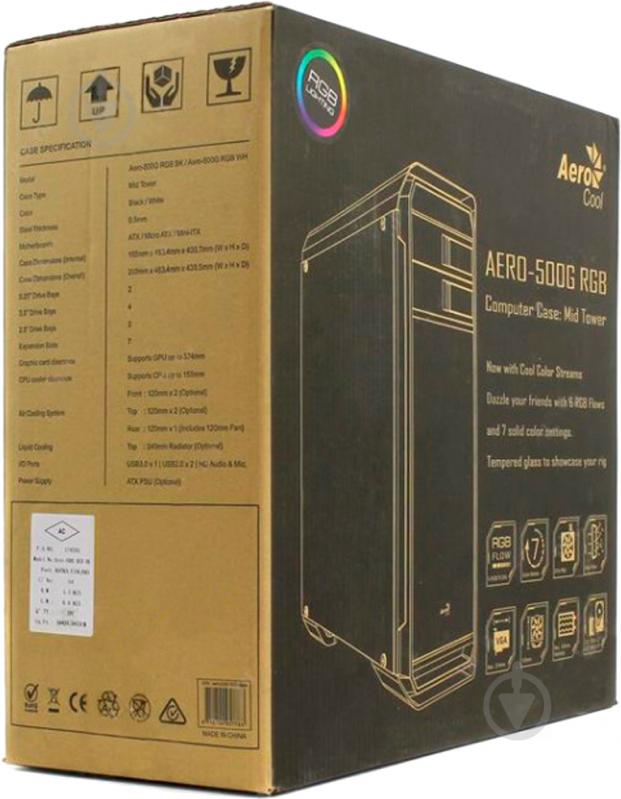 Корпус AeroCool Aero-500G RGB Tempered Glass Black (Aero-500G RGB BK) - фото 14