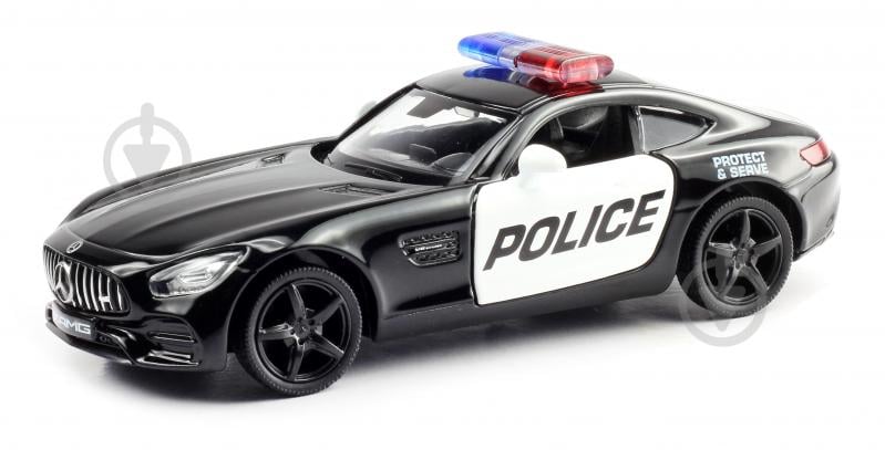 Автомодель Uni Fortune 1:32 MERCEDES BENZ AMG GT S POLICE CAR 554988P - фото 1