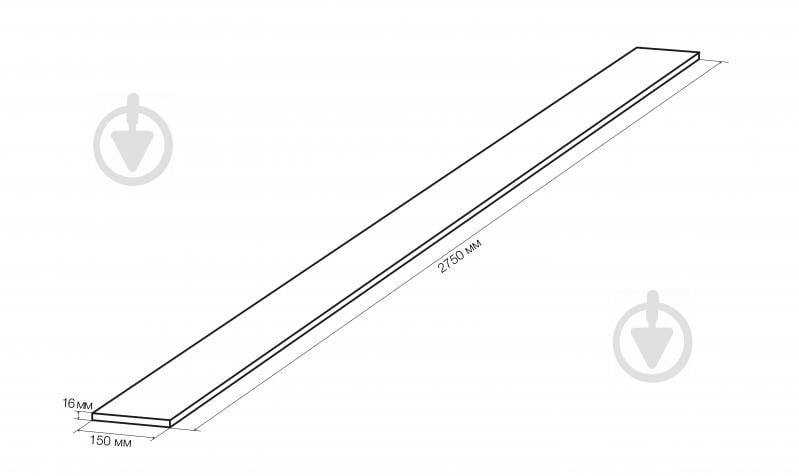 Цоколь h-150/2750 мм без ущільнювача білий аляска ЛДСП - фото 3