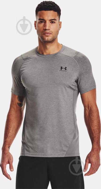 Футболка Under Armour UA HG Armour Fitted SS 1361683-090 р.2XL серый - фото 2