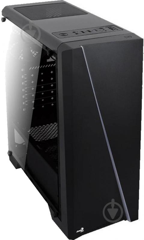 Корпус AeroCool Cylon Black Mid Tower RGB acrylic side panel (PGS CYLON) - фото 2