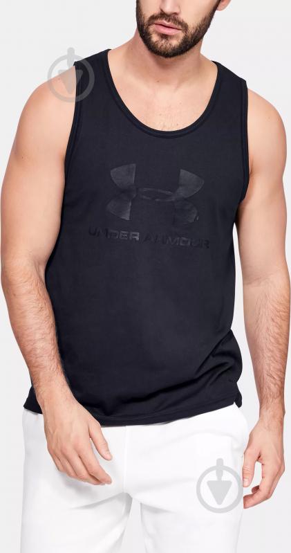 Майка Under Armour UA SPORTSTYLE LOGO TANK 1329589-001 р.2XL черный - фото 3