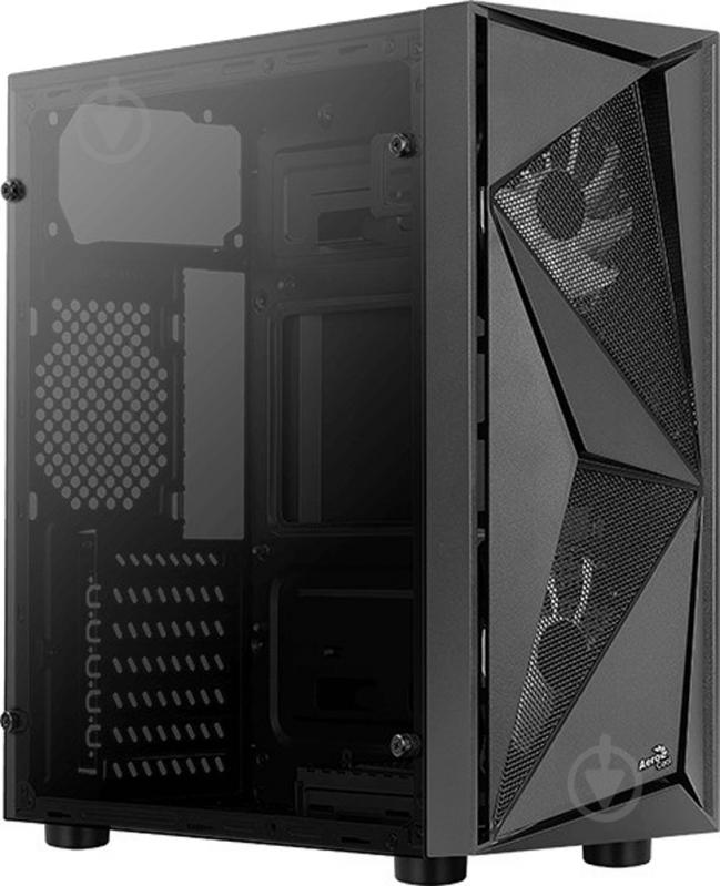 Корпус AeroCool Glider Cosmo-G-BK-v1 FRGB Tempered Glass Black (Glider Cosmo-G-BK-v1) - фото 2