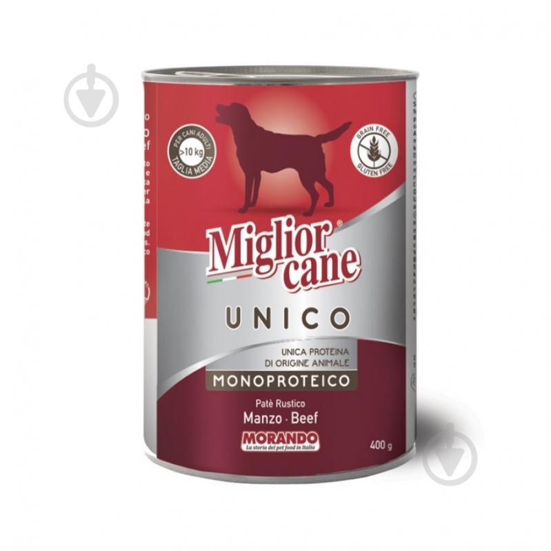Корм влажный Morando Migliorcane UNICO Rustic говядина 400 г - фото 1