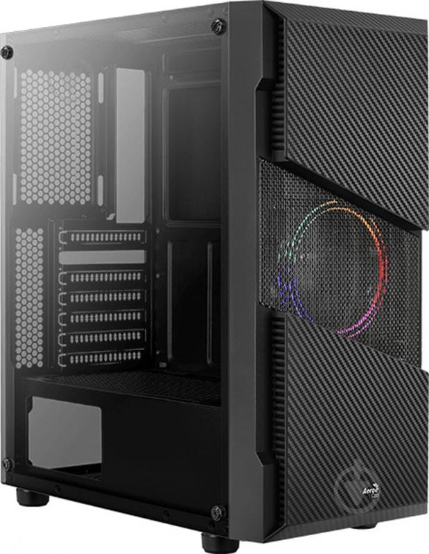 Корпус AeroCool Menace FRGB-G-BK-v1 Tempered Glass Black (Menace FRGB-G-BK-v1) - фото 1