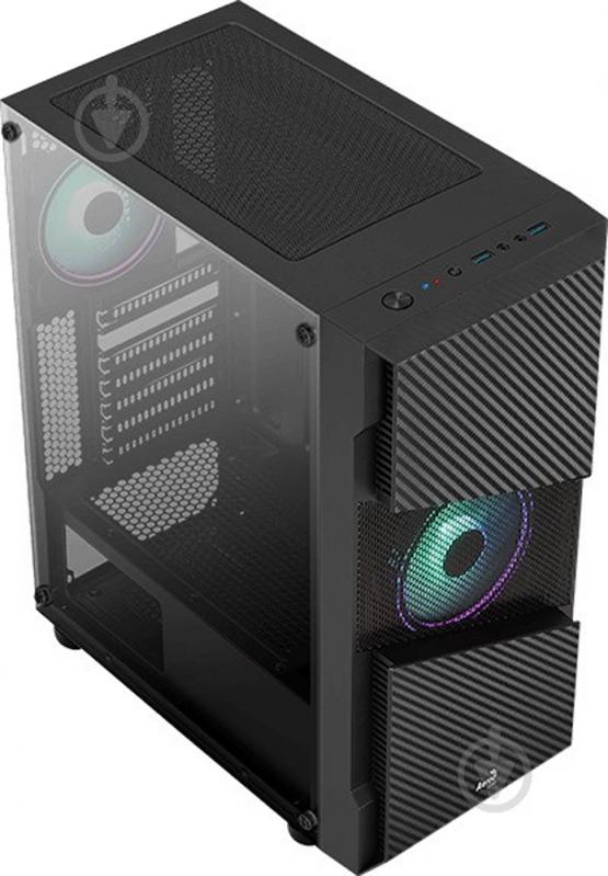 Корпус AeroCool Menace RGB-G-BK-V1 Tempered Glass Black (Menace RGB-G-BK-V1) - фото 4