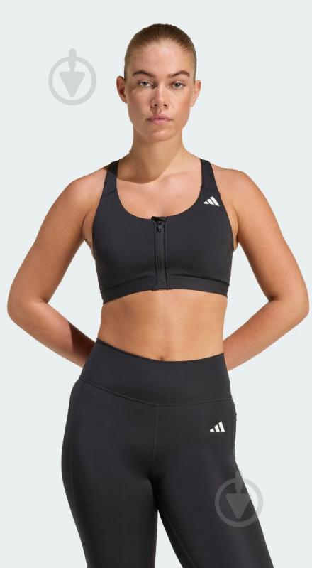 Бра Adidas OPT ESS ZIP MS KB4386 р.S чорний - фото 1