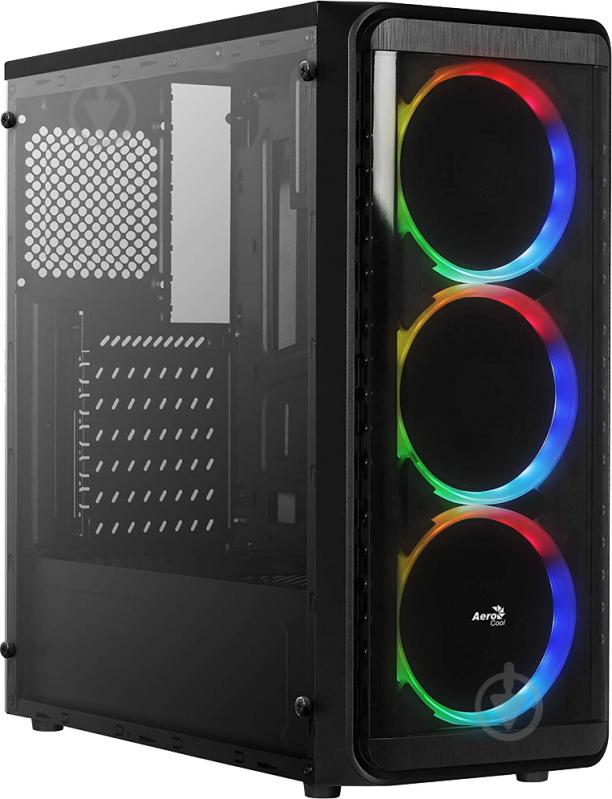 Корпус AeroCool SI-5200 RGB ARGB Tempered Glass Black (SI-5200 RGB) - фото 1