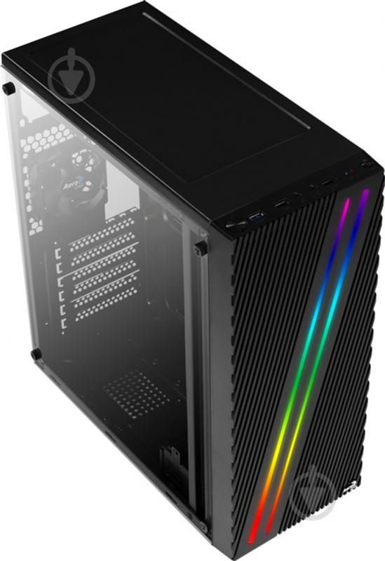 Корпус AeroCool Streak RGB Acrylic Side Panel Black (Streak-A-BK-v1) - фото 4