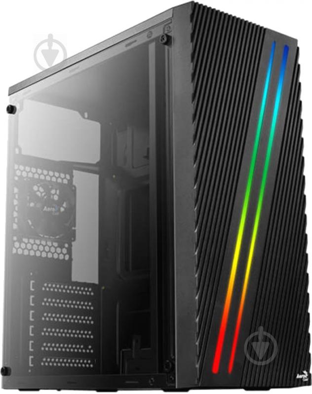 Корпус AeroCool Streak RGB Acrylic Side Panel Black (Streak-A-BK-v1) - фото 1