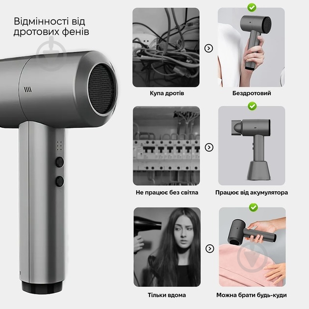 Фен Inspire KF-8185-grey - фото 4