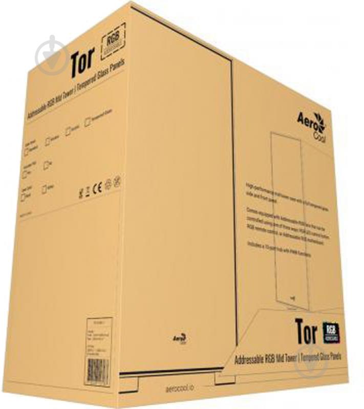 Корпус AeroCool Tor ARGB Tempered Glass Black (TOR RGB TG) - фото 10