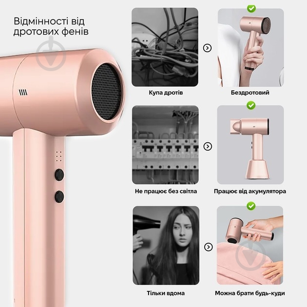 Фен Inspire KF-8185-pink - фото 5