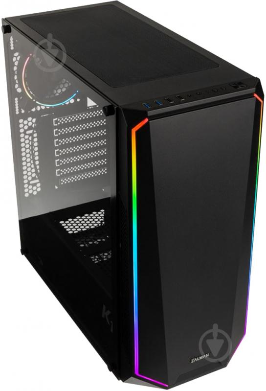 Корпус Zalman K1 Black RGB glass side panel (K1) - фото 4