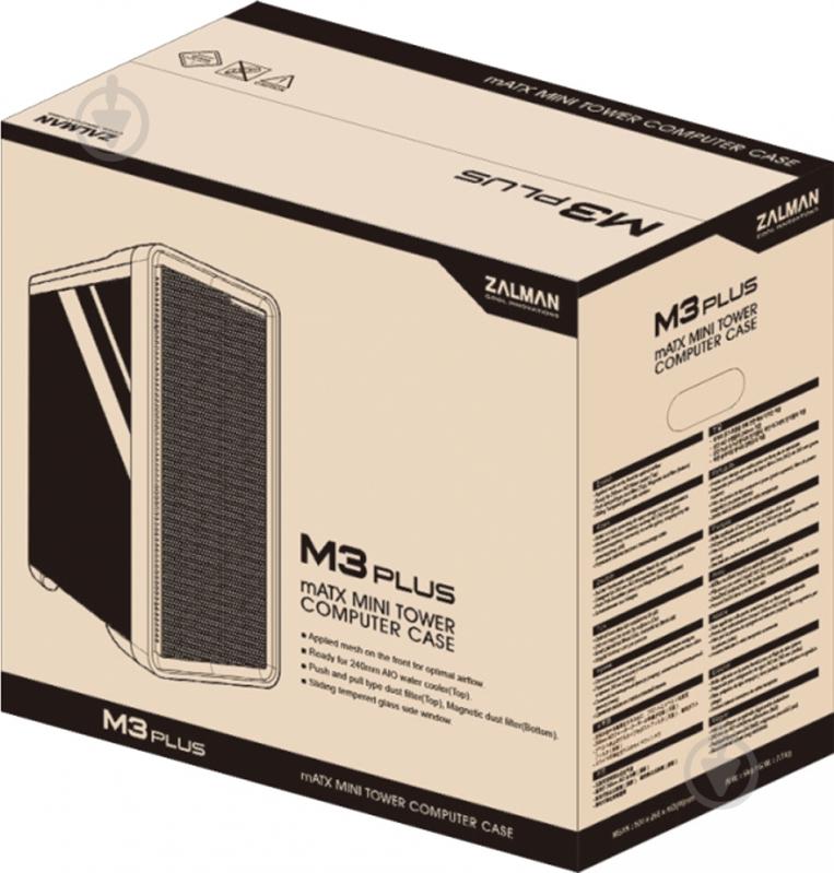 Корпус Zalman M3 Plus Black Tempered Glass (M3PLUSBlack) - фото 14 Корпус Zalman M3 Plus Black Tempered Glass (M3PLUSBlack) - фото 14