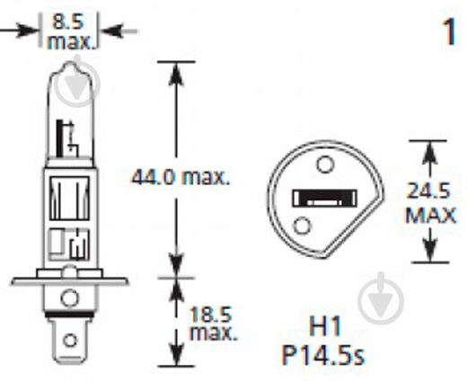 Автолампа галогенна Bosch Longlife Daytime H1 55 Вт 1 шт.(1987301051) - фото 3