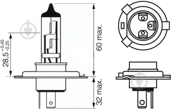 Автолампа галогенна Bosch Longlife Daytime H7 55 Вт 1 шт.(1 987 301 057) - фото 2