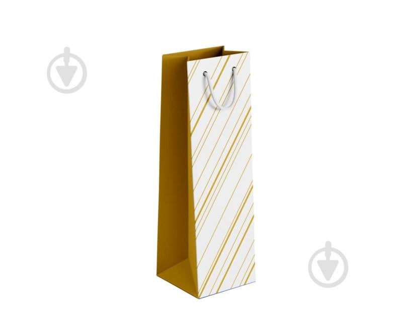Пакет подарочный AL 12x35x10 см Золото Львівська Мануфактура Друку - фото 1 Пакет подарочный AL 12x35x10 см Золото Львівська Мануфактура Друку - фото 1