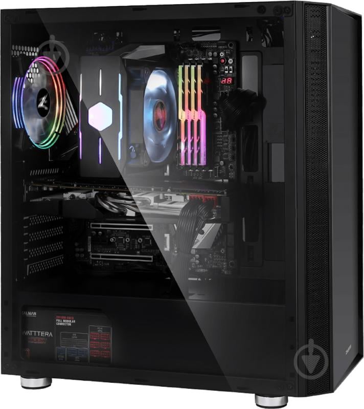 Корпус Zalman R2 RGB Black Tempered Glass (R2 BlackRGBGlass) - фото 4