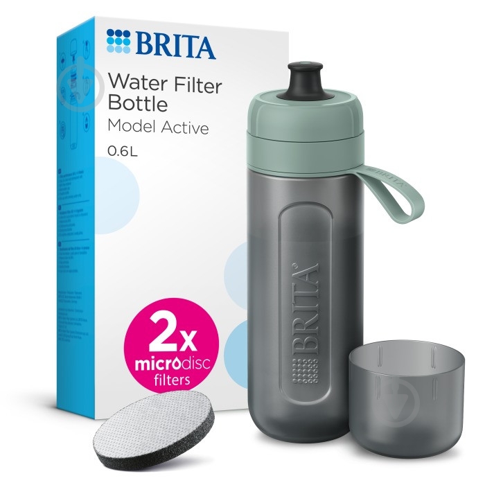 Фильтр-бутылка BRITA Active 600 мл зеленый - фото 1