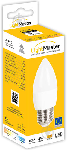 Лампа світлодіодна LightMaster LB-620 4 Вт C37 матова E27 220 В 2700 К - фото 4