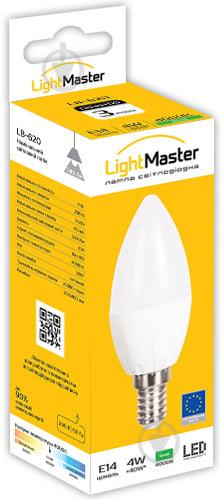 Лампа світлодіодна LightMaster LB-620 4 Вт C37 матова E14 220 В 4000 К - фото 4