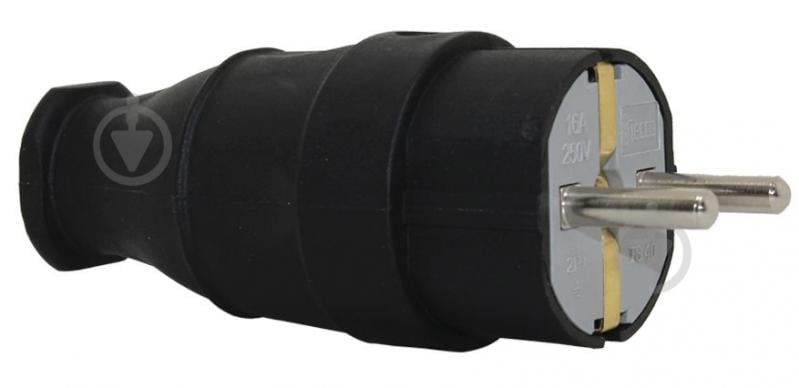 Вилка штепсельная ТЕССО TA 3001 прямая с заземлением 230В 16А каучук черный - фото 1 Вилка штепсельная ТЕССО TA 3001 прямая с заземлением 230В 16А каучук черный - фото 1