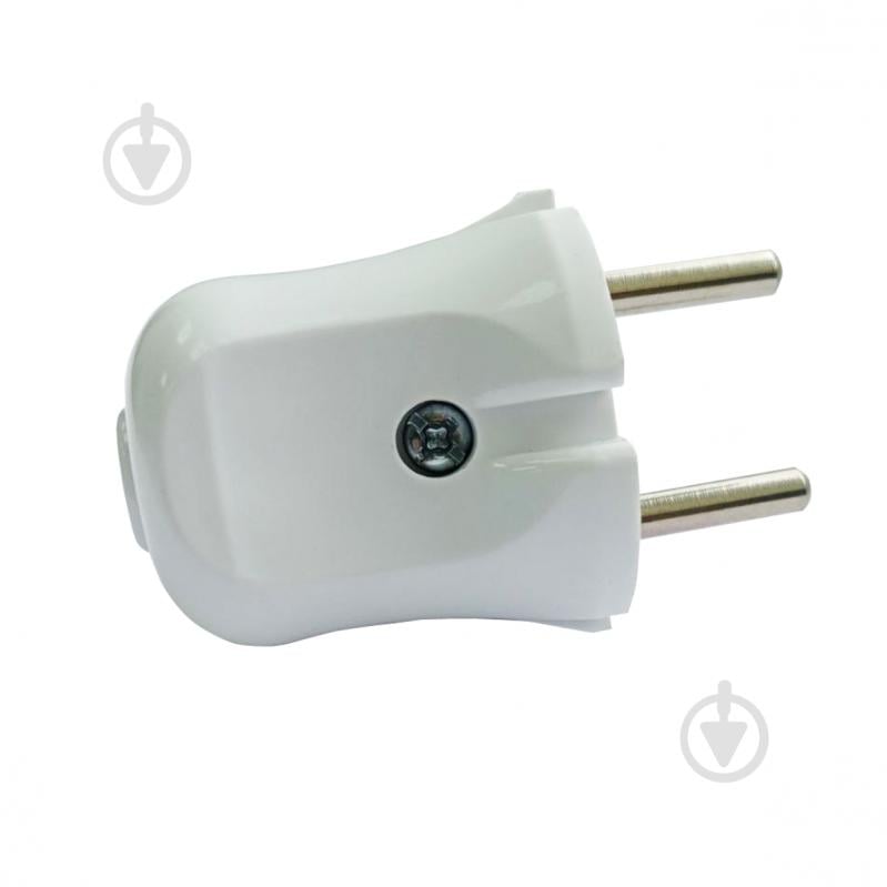 Вилка штепсельна ТЕССО TA 2003 без заземлення 230В 6А IP20 ABS-пластик білий - фото 2 Вилка штепсельна ТЕССО TA 2003 без заземлення 230В 6А IP20 ABS-пластик білий - фото 2