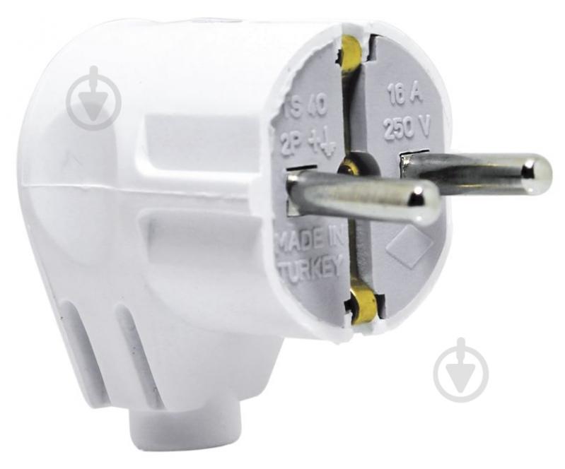 Вилка штепсельна ТЕССО TA 2005 із заземленням 230В 16А IP20 ABS-пластик білий - фото 1 Вилка штепсельна ТЕССО TA 2005 із заземленням 230В 16А IP20 ABS-пластик білий - фото 1