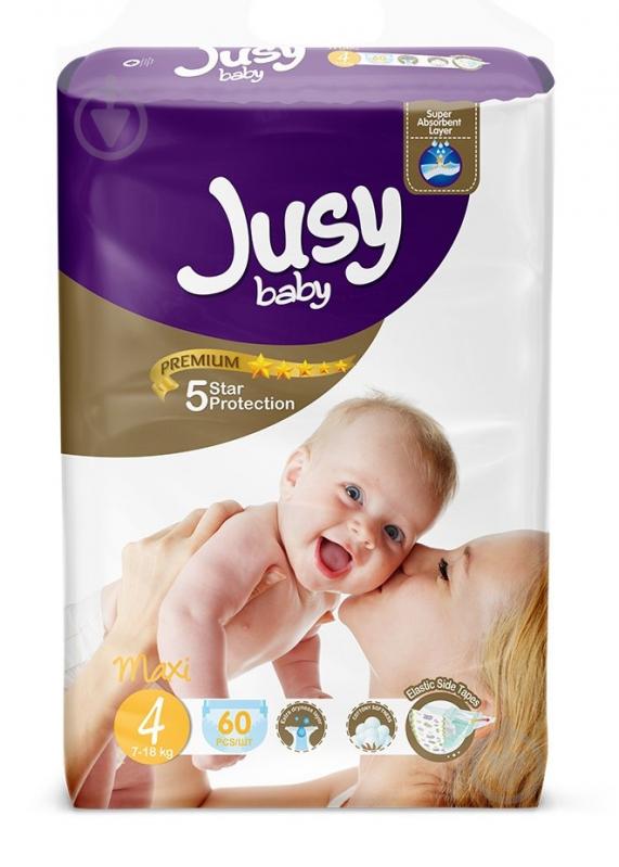 Подгузники Jusy Premium 4 7-18 кг 60 шт. - фото 1