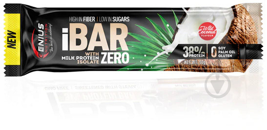 Протеиновый батончик Genius Nutrition iBar Дикий кокос 50 г - фото 1