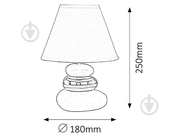 Настільна лампа декоративна Rabalux Salem 1x40 Вт E14 білий/хром 4949 - фото 2