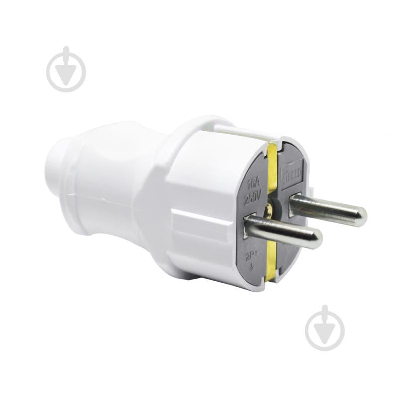 Вилка кабельна пряма ТЕССО TA 2001 із заземленням 230В 16А IP20 ABS-пластик білий - фото 1 Вилка кабельна пряма ТЕССО TA 2001 із заземленням 230В 16А IP20 ABS-пластик білий - фото 1