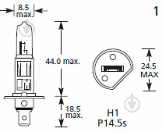 Автолампа галогенна Bosch Plus 90% H1 55 Вт 1 шт.(1987301076) - фото 3