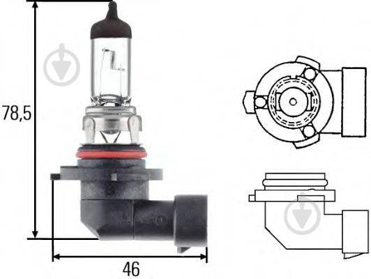 Автолампа галогенна Bosch Pure Light HB4 51 Вт 1 шт.(1987302153) - фото 4