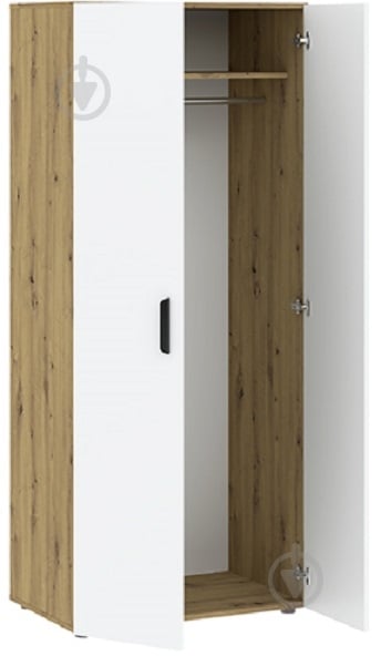 Шкаф Intermeble BASIC TWO 2д 1790х740х520 мм дуб артизан белый (5003256DARB) - фото 2 Шкаф Intermeble BASIC TWO 2д 1790х740х520 мм дуб артизан белый (5003256DARB) - фото 2