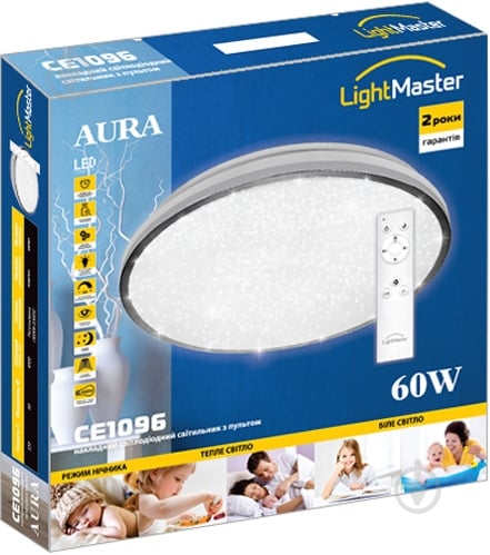 Светильник светодиодный LightMaster Aura с пультом ДУ 60 Вт белый 2700-6400 К CE1096 - фото 6