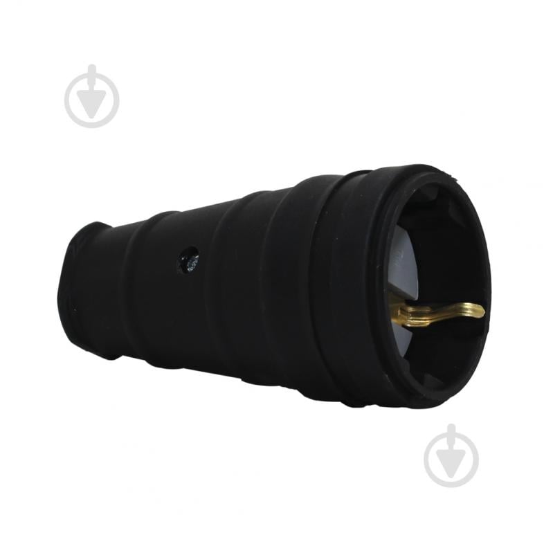 Гнездо ТЕССО TA4001 с заземлением 230В 16А каучук черный - фото 1 Гнездо ТЕССО TA4001 с заземлением 230В 16А каучук черный - фото 1