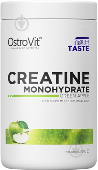 Креатин Ostrovit Creatine Monohydrate зелене яблуко 500 г - фото 1