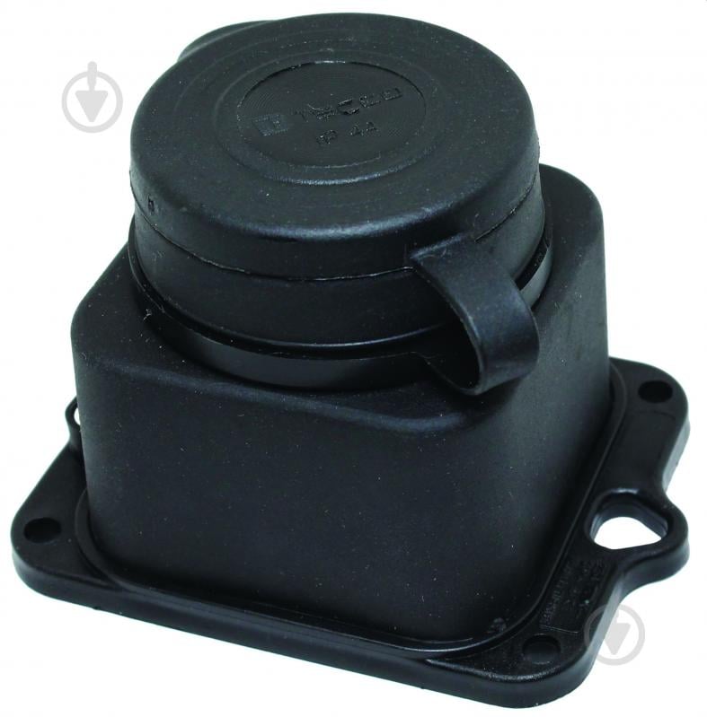 Колодка ТЕССО серія каучук із заземленням 1 гн. без вимикача 02 чорний 107 100 00 - фото 1 Колодка ТЕССО серія каучук із заземленням 1 гн. без вимикача 02 чорний 107 100 00 - фото 1