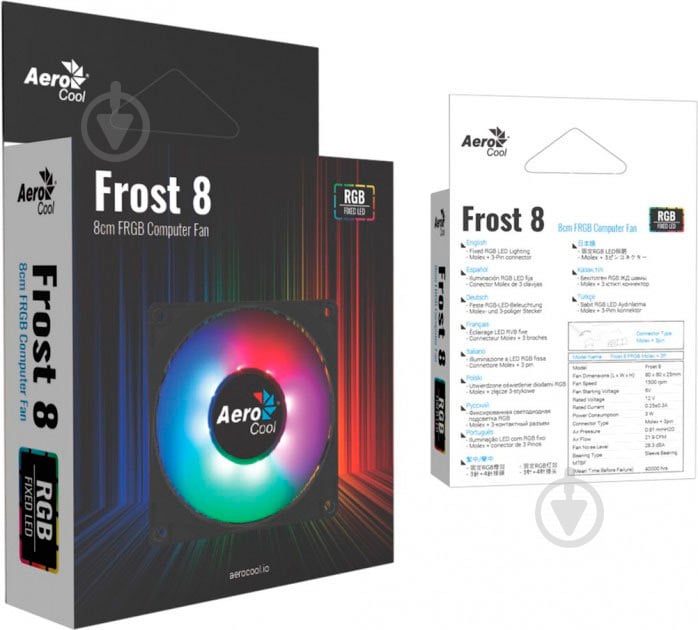 Вентилятор для корпуса AeroCool Frost 8 FRGB Molex - фото 7