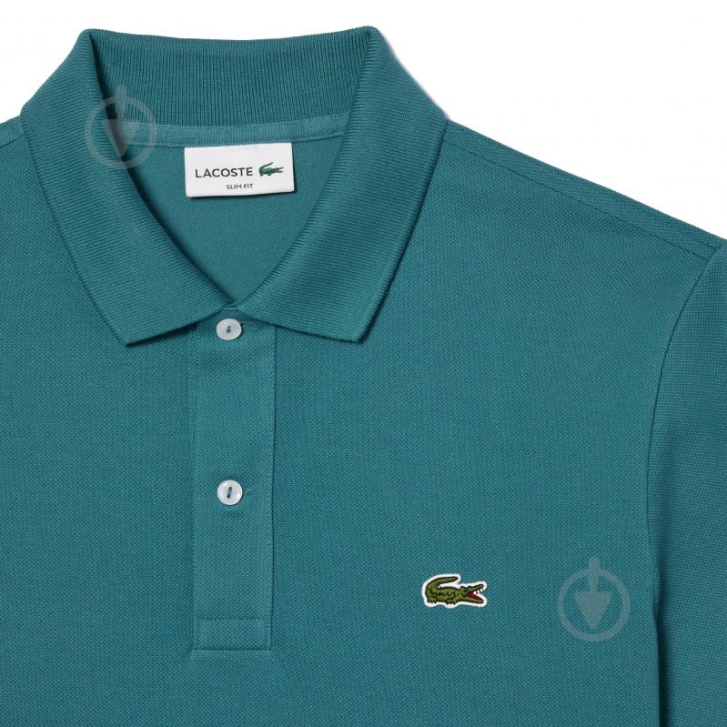 Поло Lacoste SLIM FIT POLO İN PETIT PIQUÉ L.12.12 PH4012IY4 р.S зелений - фото 6