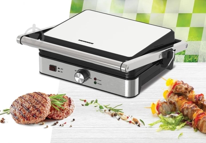 Гриль контактний Heinner HEG-K2000SSS - фото 3 Гриль контактний Heinner HEG-K2000SSS - фото 3