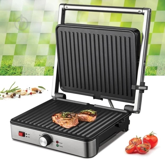 Гриль контактний Heinner HEG-K2000SSS - фото 4 Гриль контактний Heinner HEG-K2000SSS - фото 4