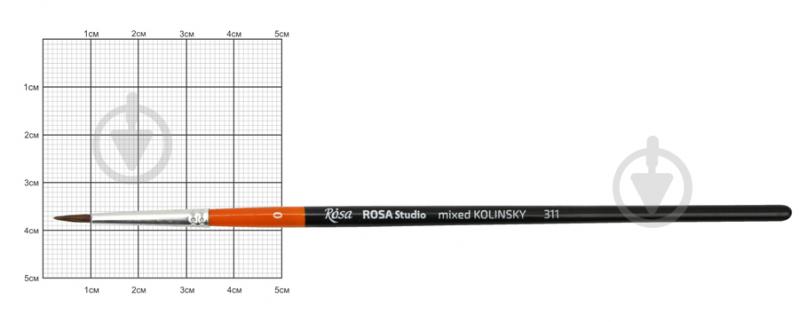 Пензель Колонок круглий, 311 № 0 Rosa Start - фото 1