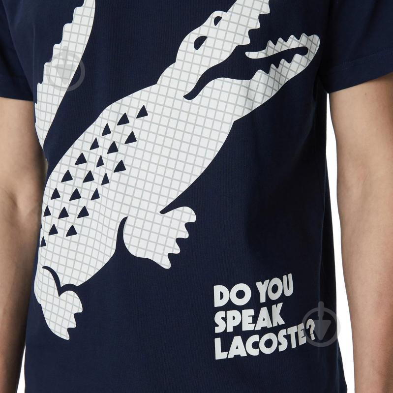 Футболка Lacoste REGULAR FIT TSHIRT TH0410166 р.M синий - фото 4