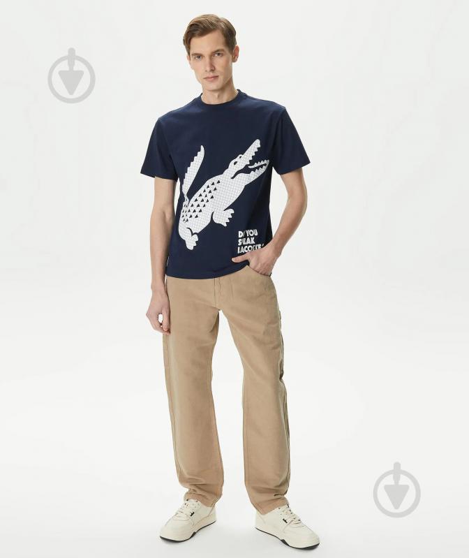 Футболка Lacoste REGULAR FIT TSHIRT TH0410166 р.M синий - фото 6