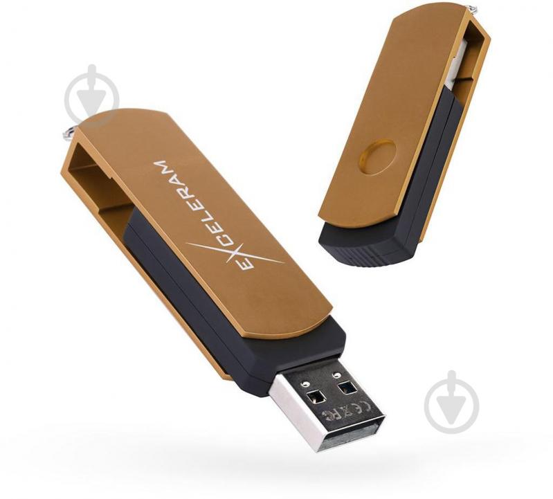 Флешпам'ять USB Exceleram P2 Series 16 ГБ USB 2.0 brown (EXP2U2BRB16) - фото 3