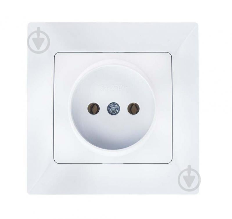 Розетка побутова без заземлення серія BEATA IP20 білий QM-902-46 - фото 1